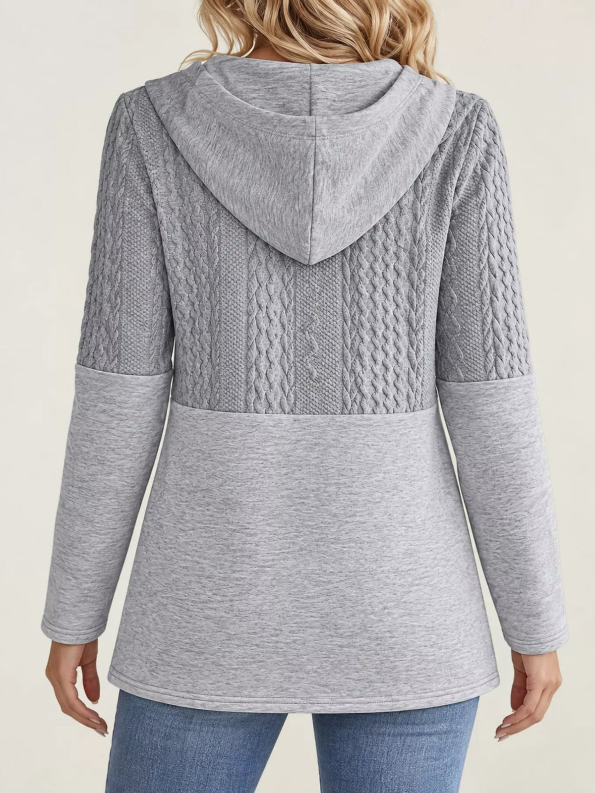 Full Size Hooded Zip-Up Jacket Plus Size