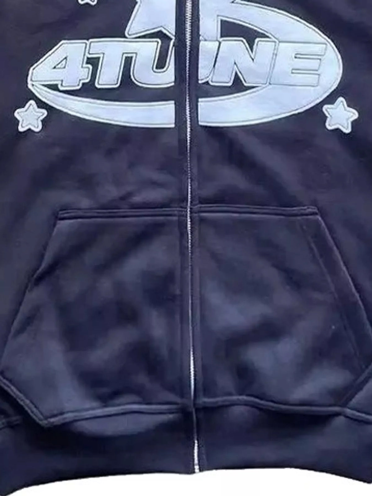 Full Size Letter Graphic Zip Up Hoodie Plus Size