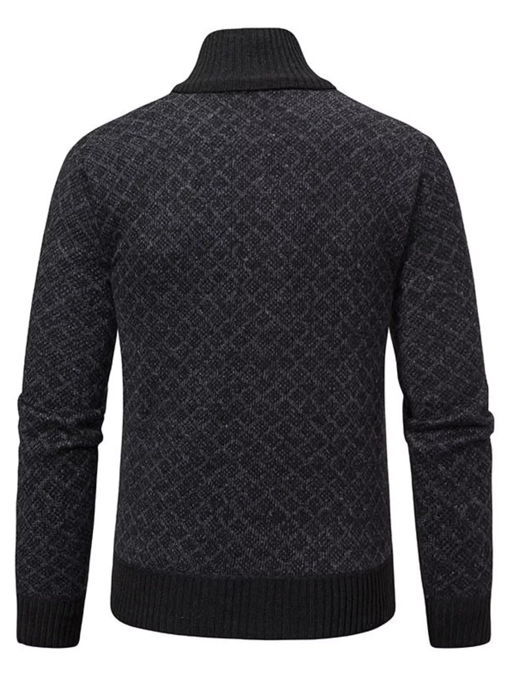 Men's Plus Size Textured Zip-Up Cardigan