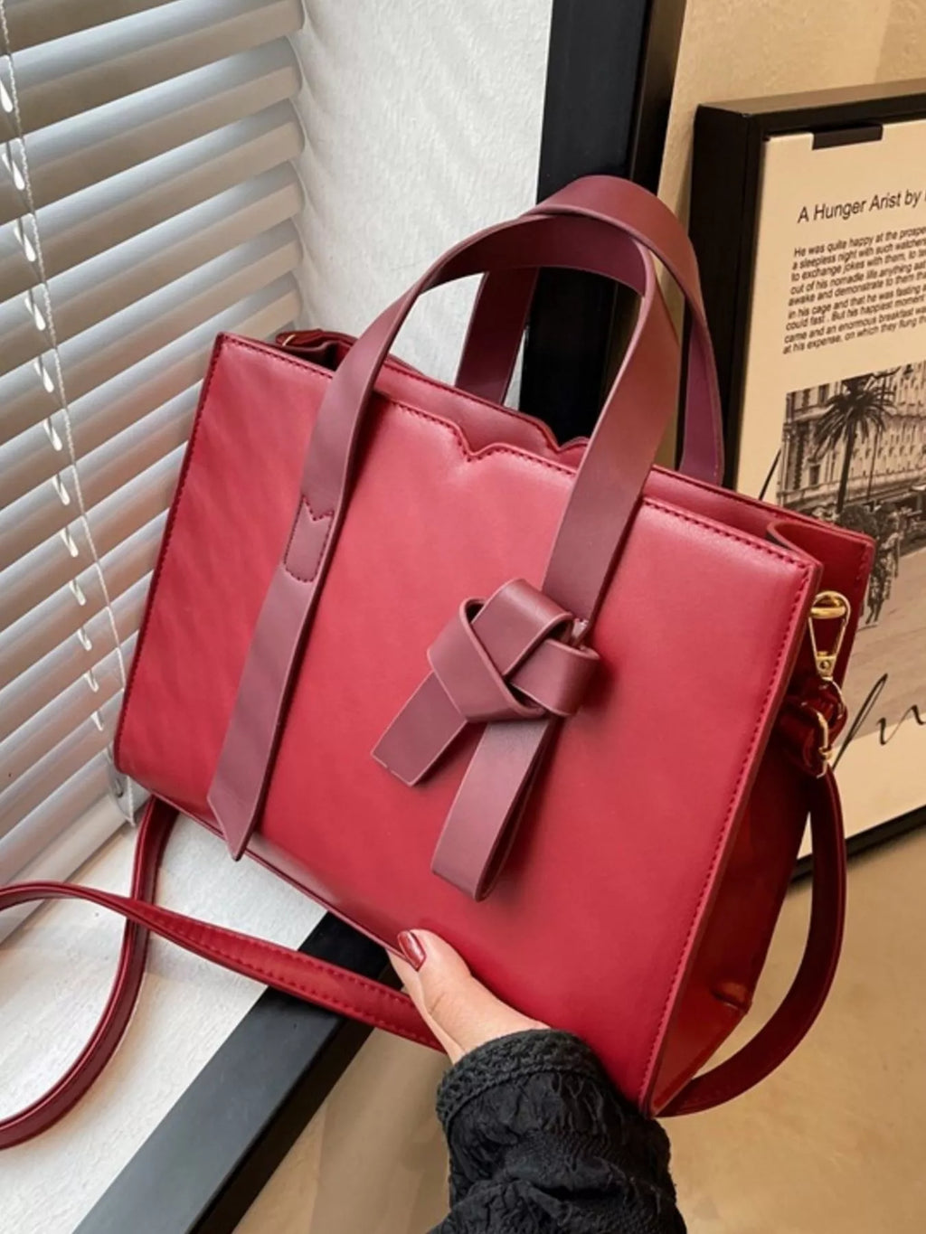 Faux Leather Tote Bag