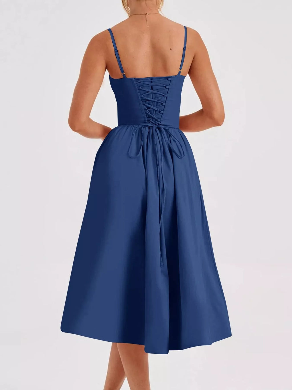 Sweetheart Neck Midi Cami Dress