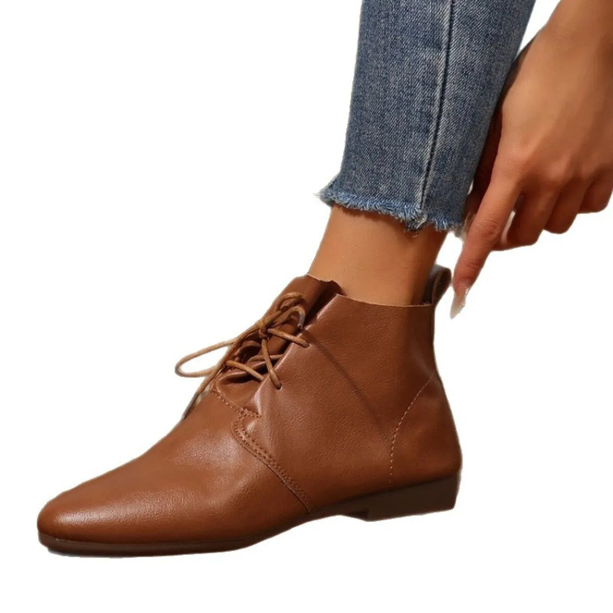Point Toe Lace Up Boots