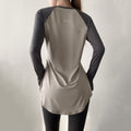 Pilates Yoga Top Mid-Length Hip-Covering Style - Women's Athletic Workout Shirt for Fitness Exercise