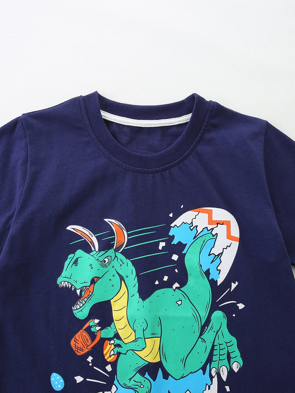 Children's Dinosaur Graphic Short Sleeve T-Shirt 3-Piece Set