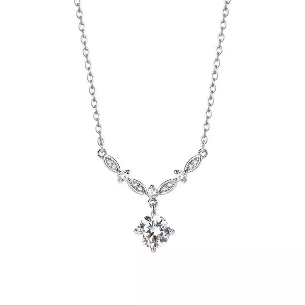 925 Sterling Silver Zircon Pendant Necklace