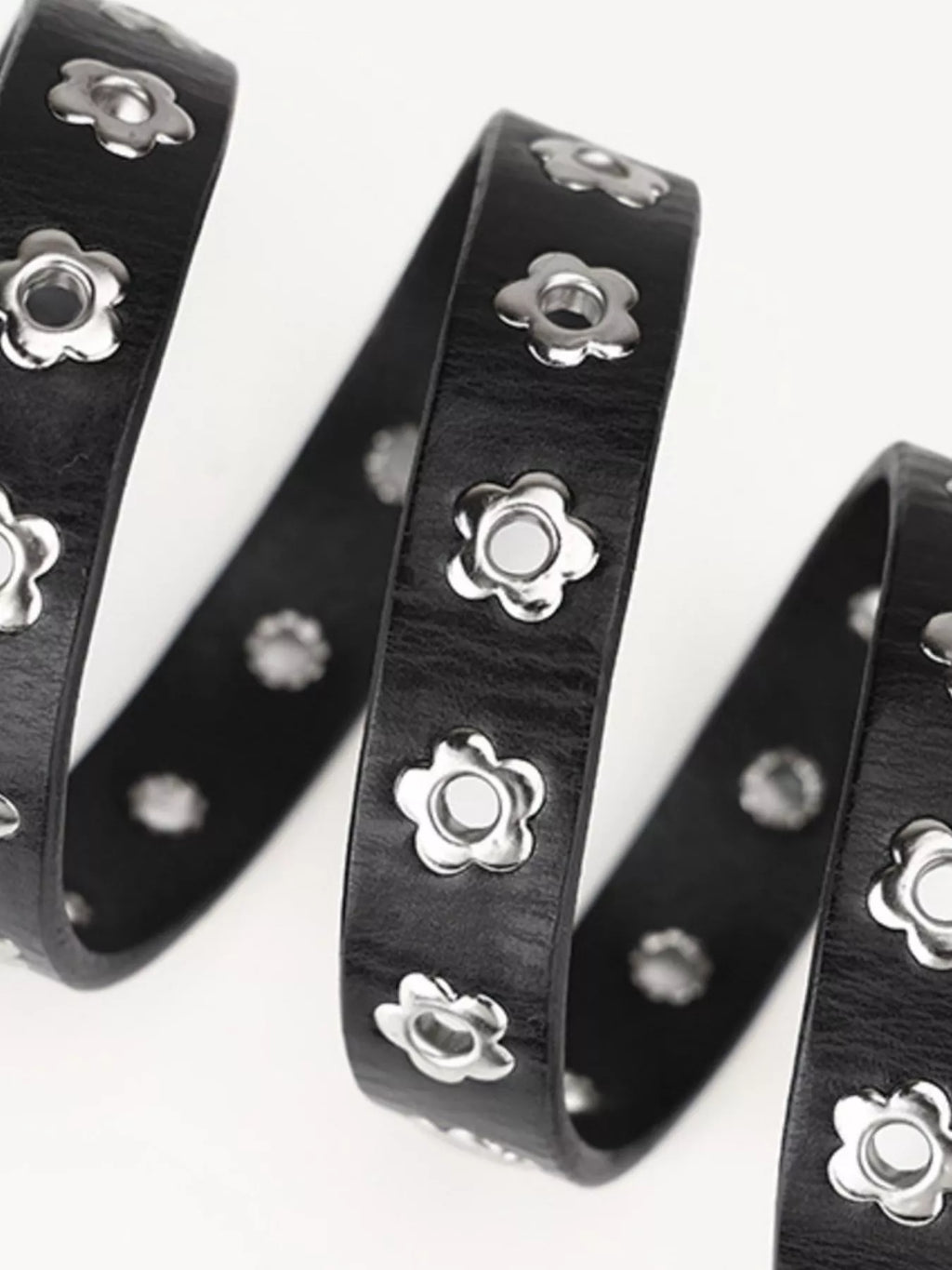 Flower Adjustable Leather Belt