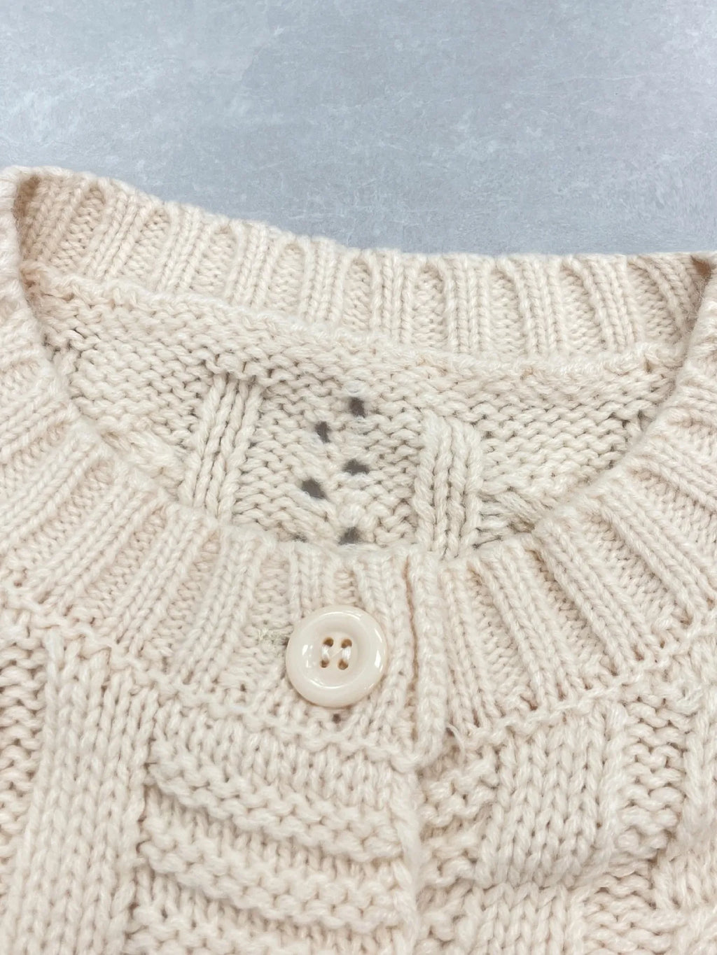 Cable Knit Belted Cardigan with Button Front
