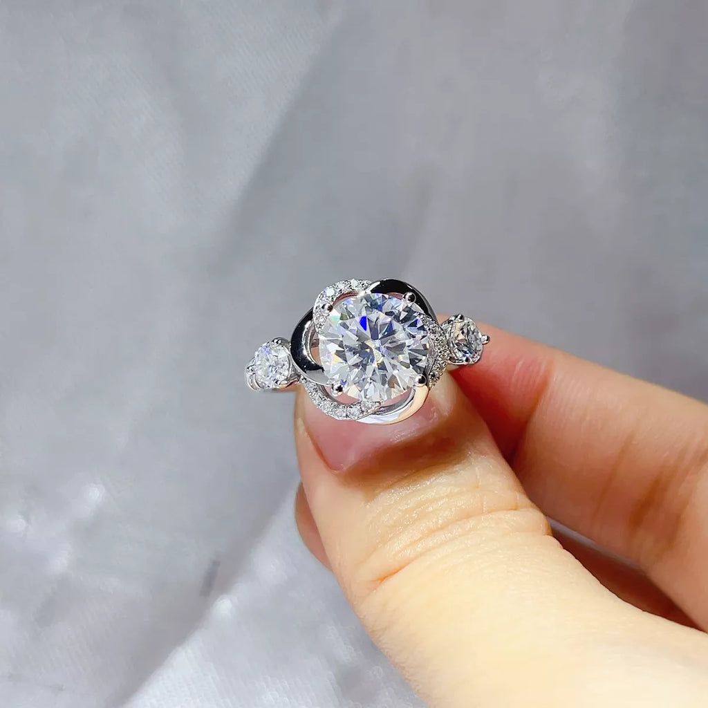 3 Carat 925 Sterling Silver Moissanite Ring