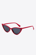 Polycarbonate Cat-Eye Sunglasses in Deep Red