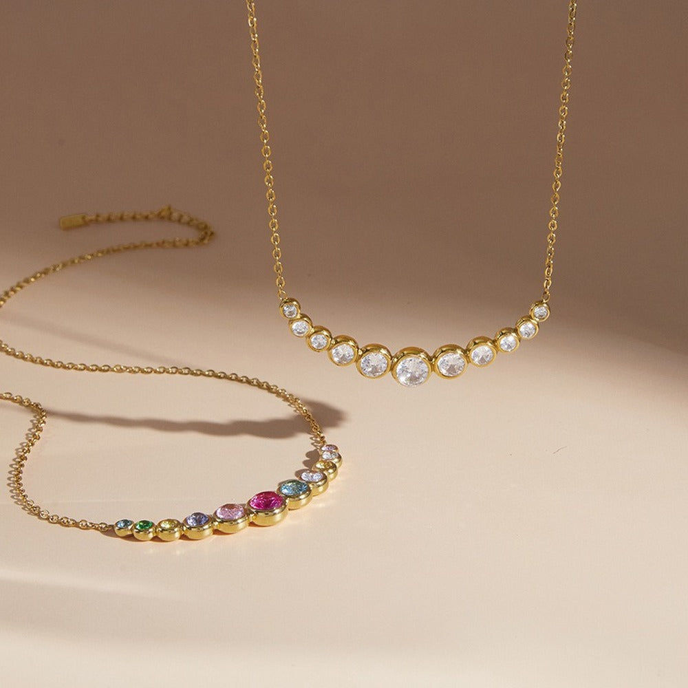 Color Zircon Necklace Collection