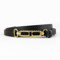 Gold Buckle Skinny Belt