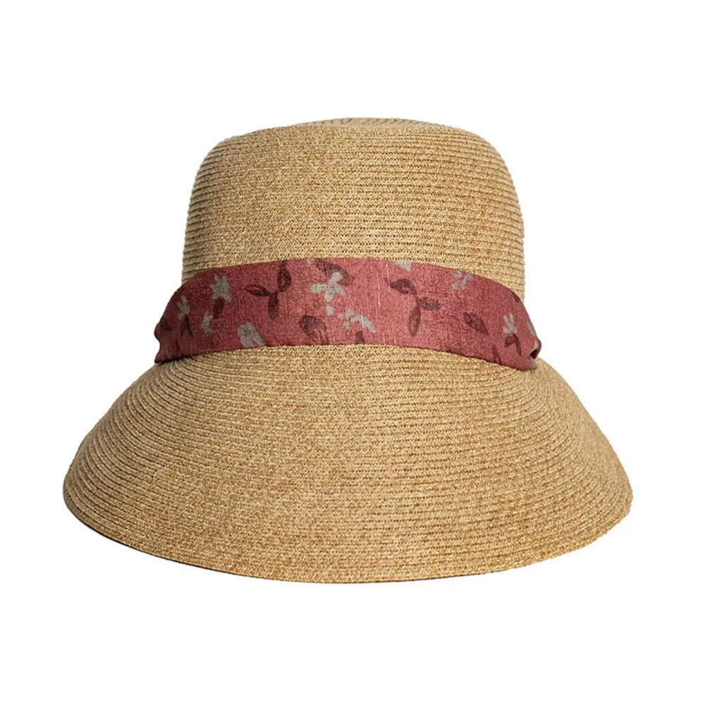 Floral Ribbon Straw Sun Hat