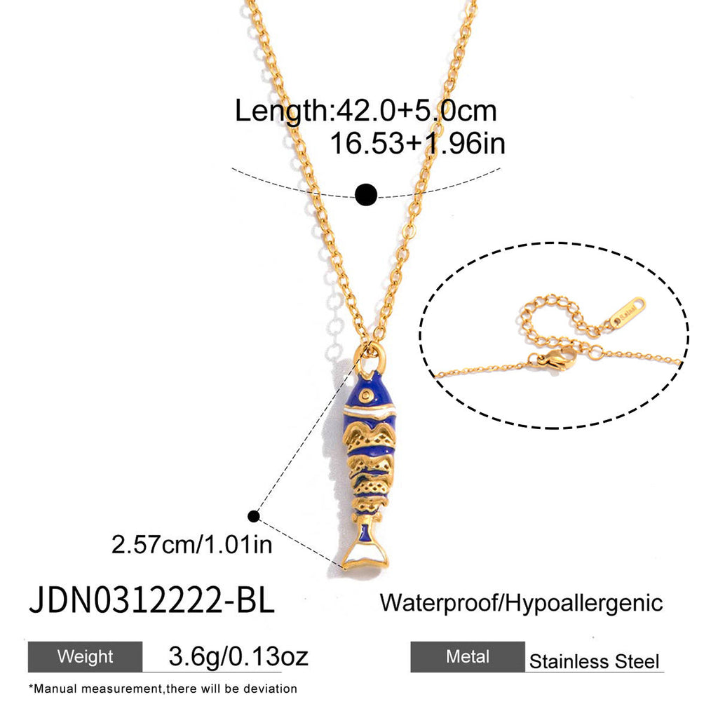 Color Fish Pendant Necklace Collection