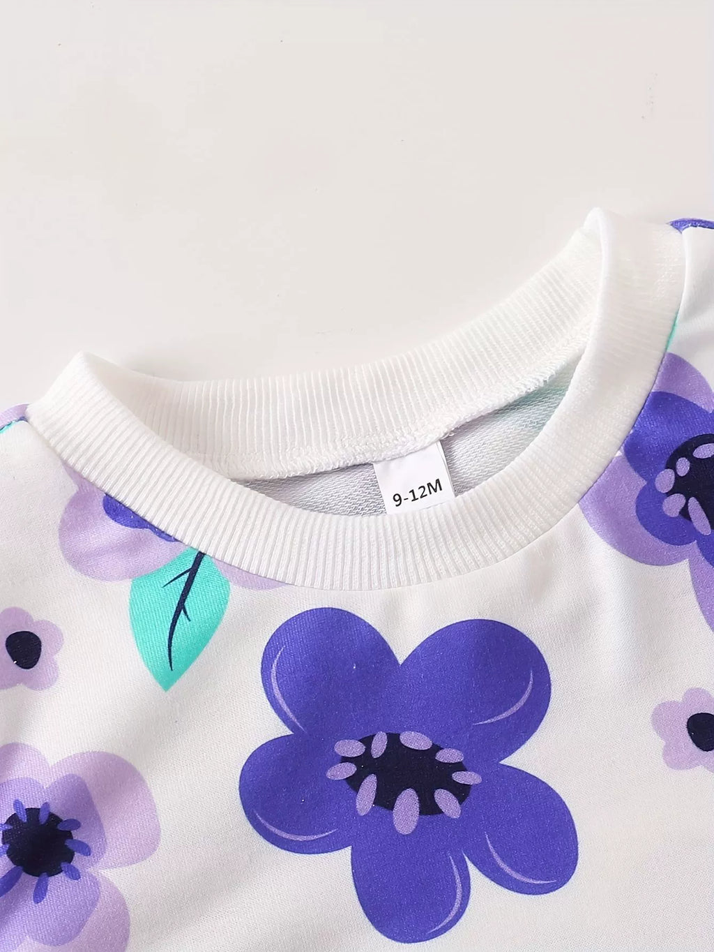 Children's Floral Print Long Sleeve Top & Pants Set