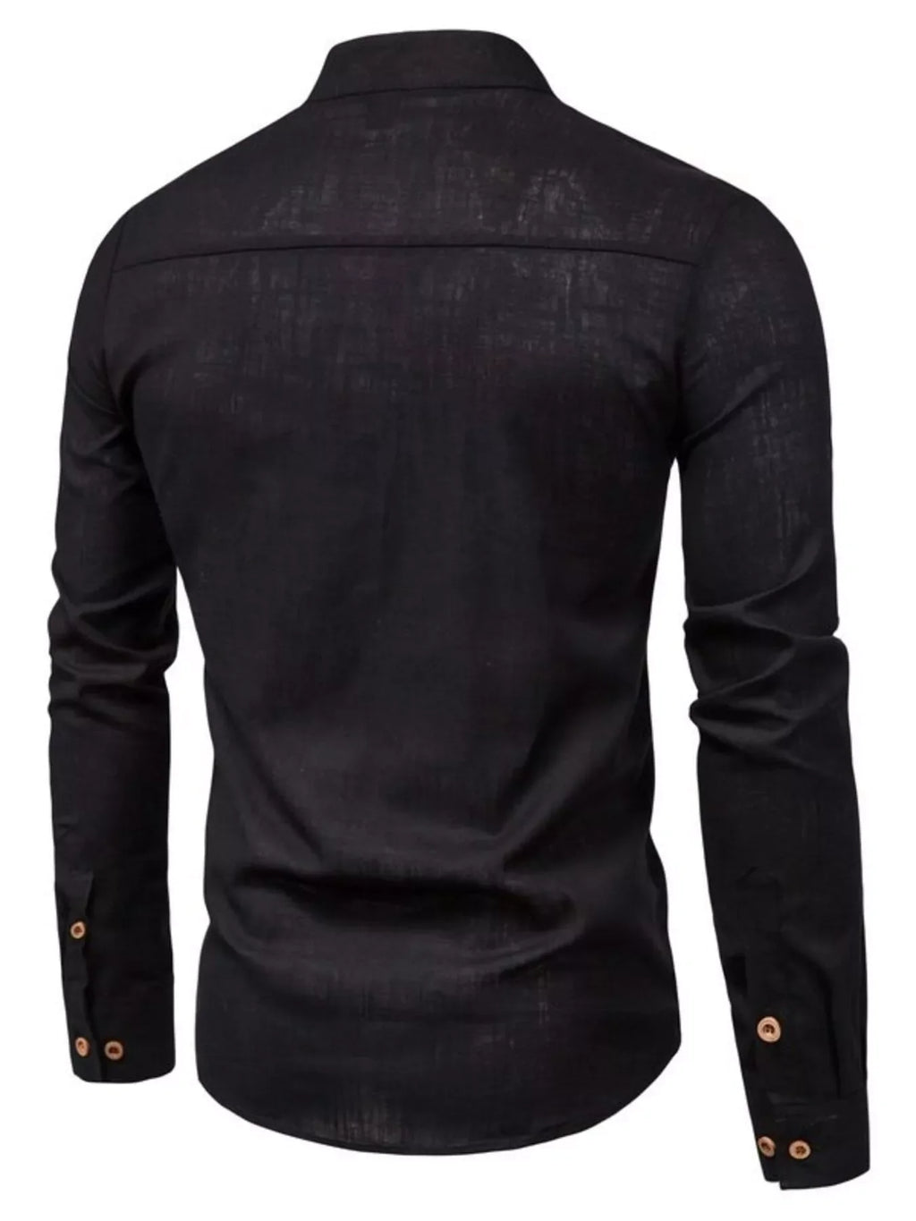 Men's Plus Size Casual Mandarin Collar Button-Up Shirt