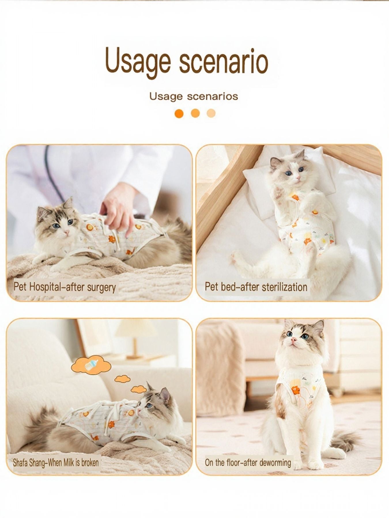 Adjustable Tie Pet Recovery Suit