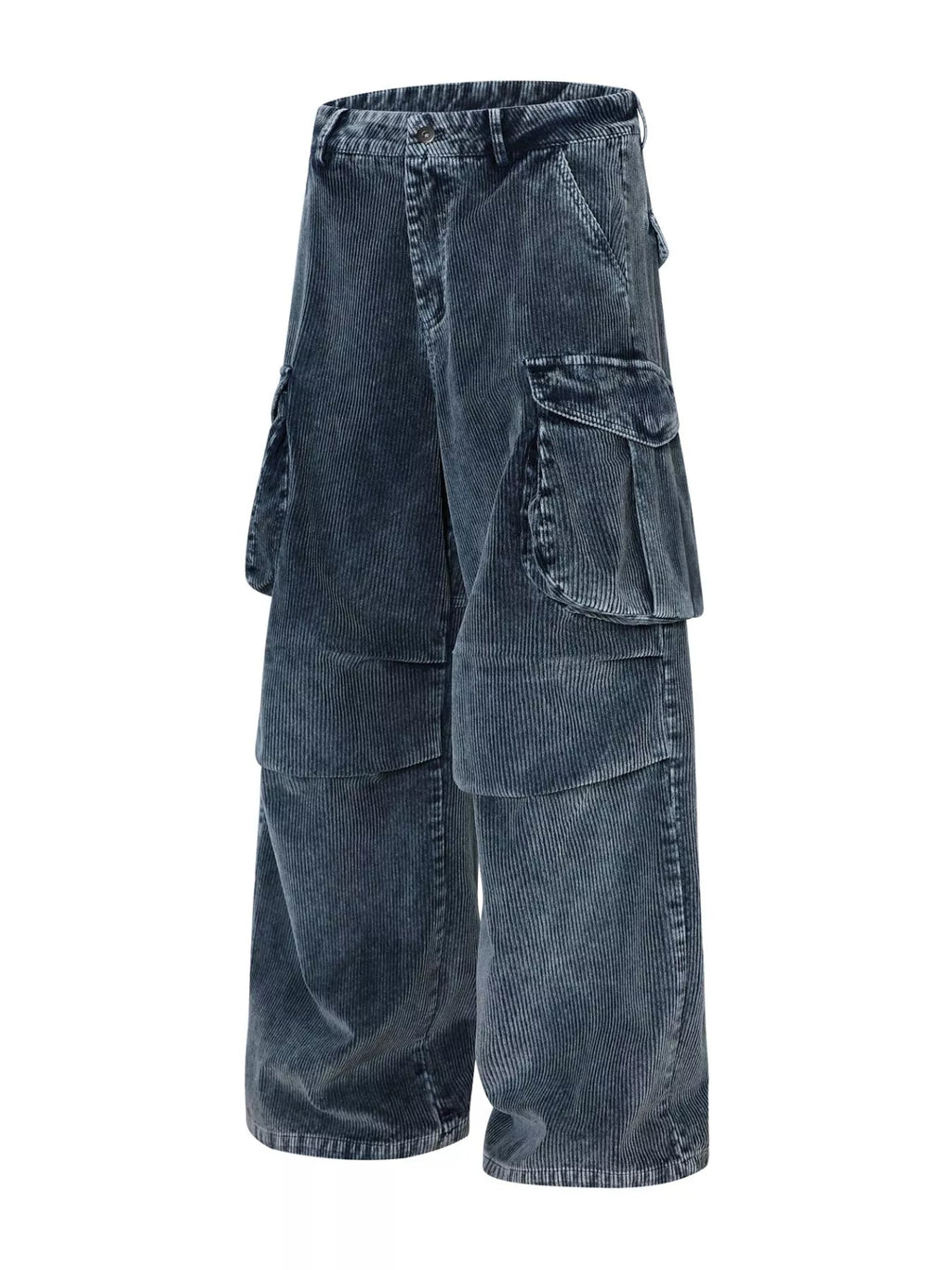 Men's Corduroy Cargo Pants with Multiple Pockets