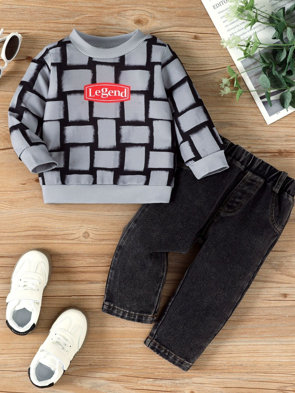 Children's Long Sleeve Top & Jeans Set