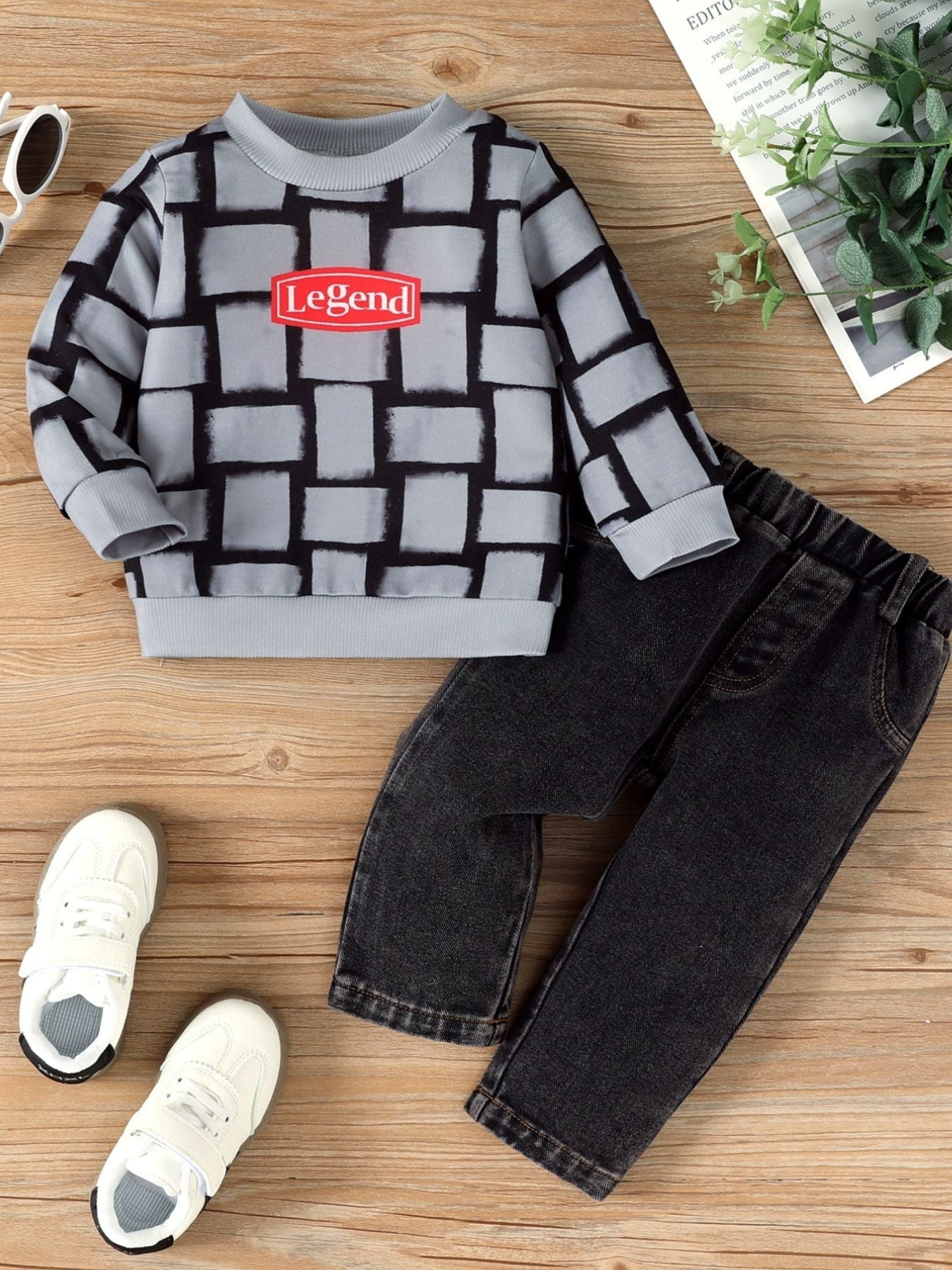 Children's Long Sleeve Top & Jeans Set