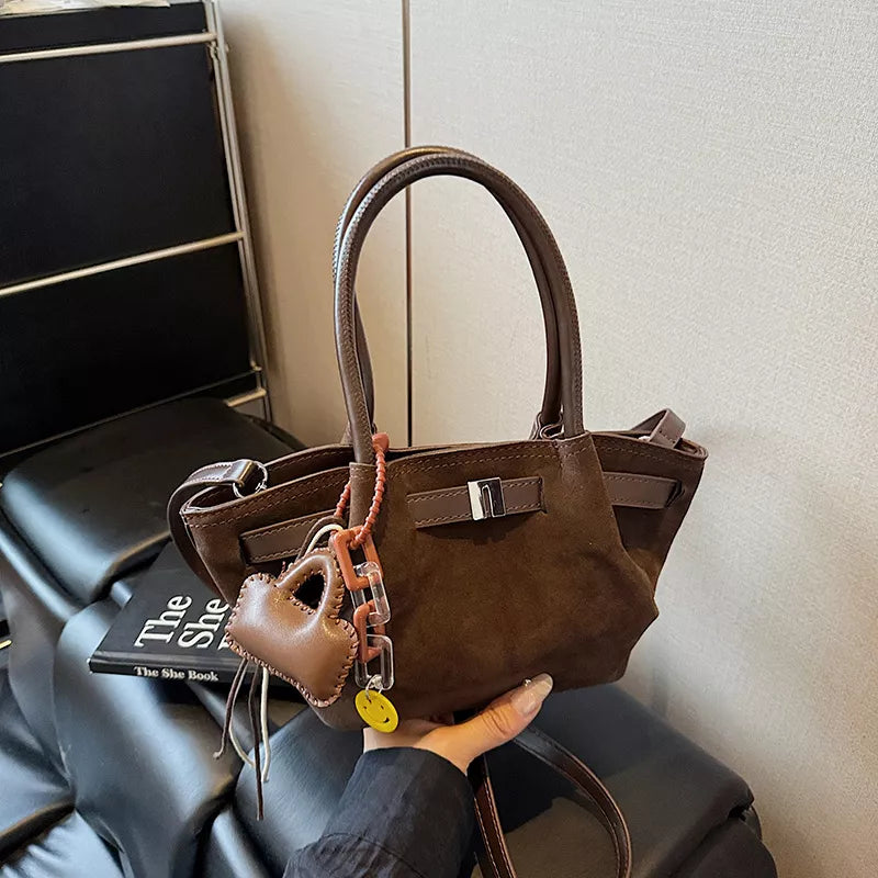 PU Leather Suede Mini Handbag