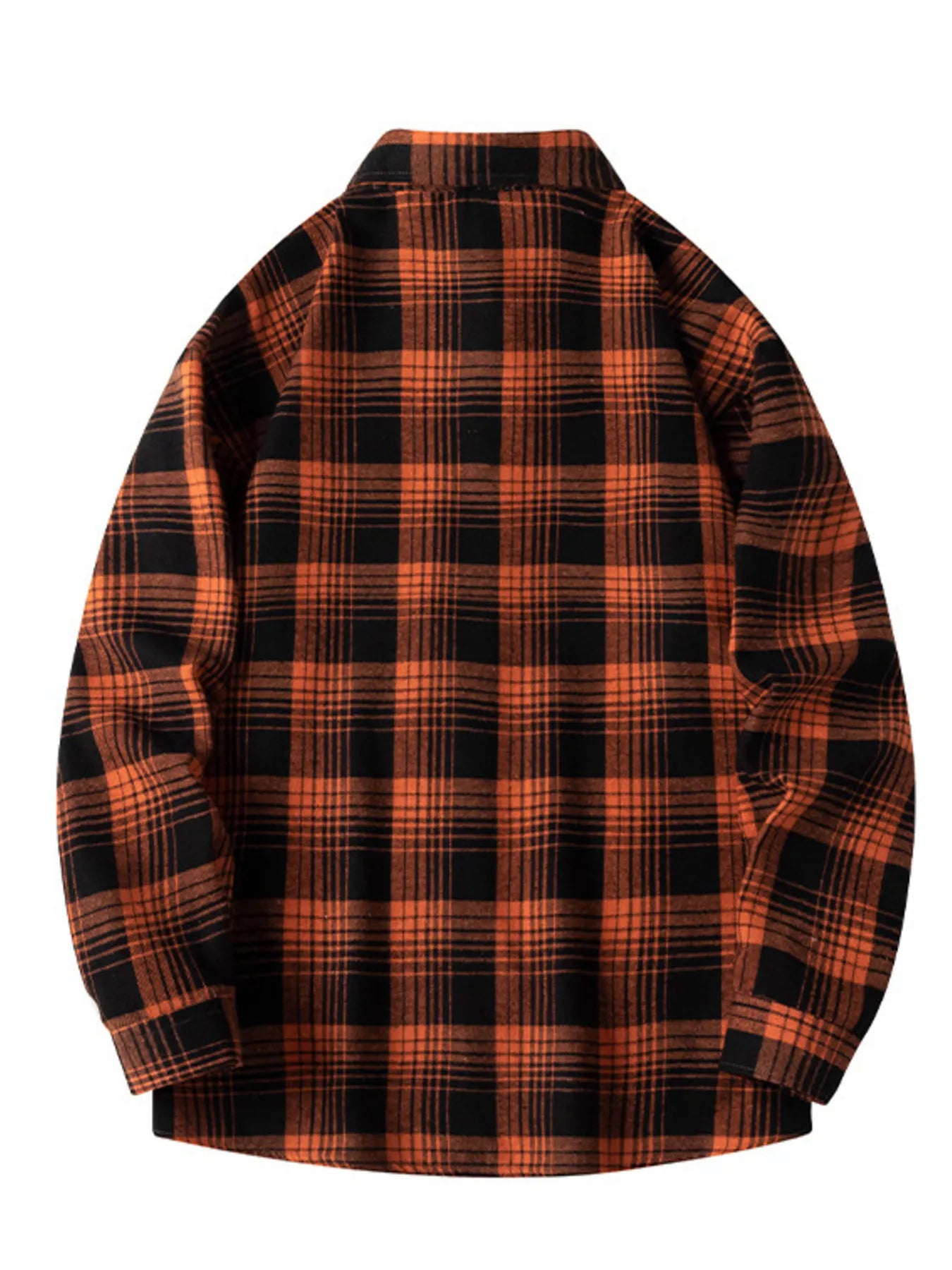 Men's Plus Size Plaid Long Sleeve Shirt