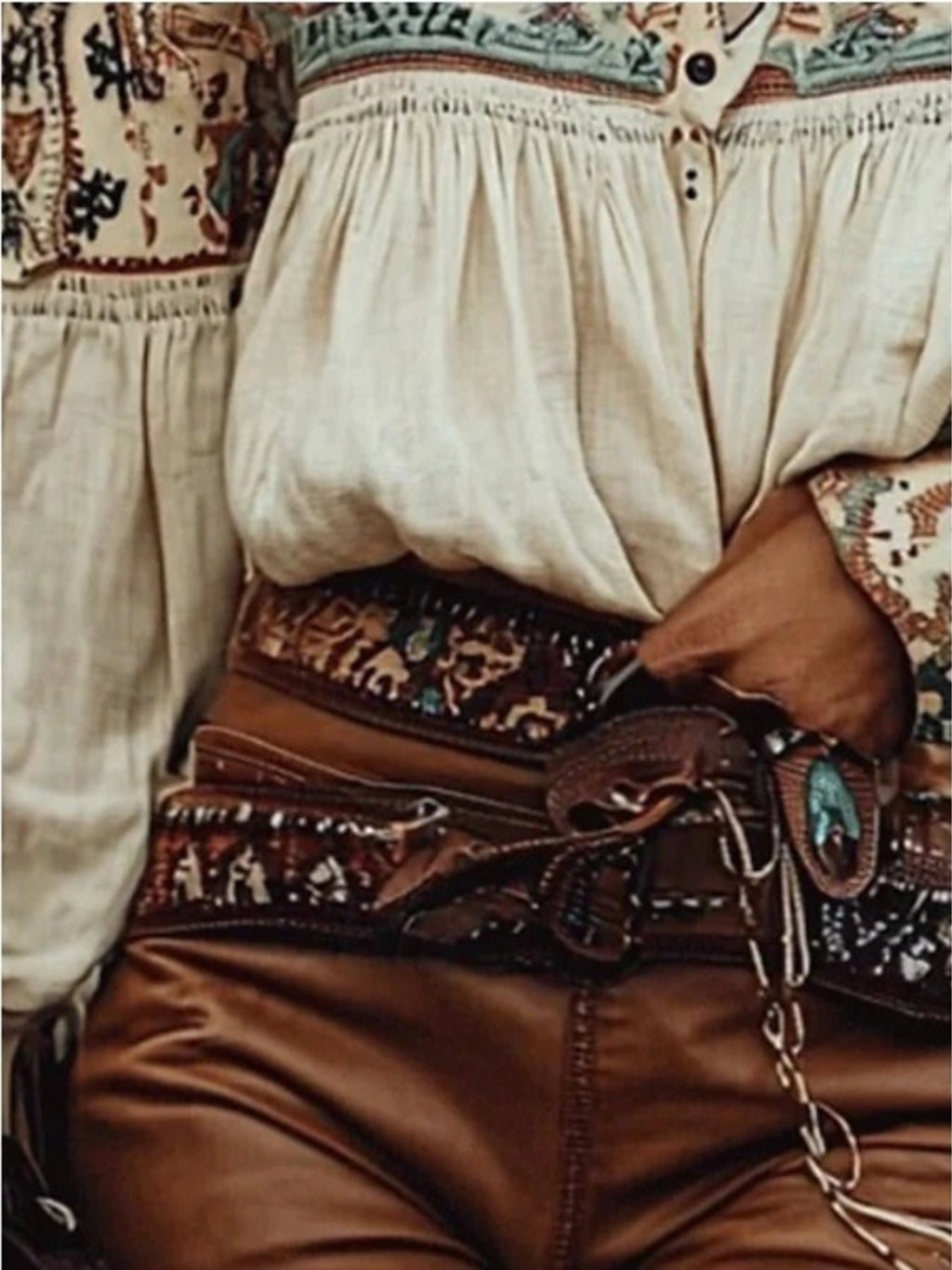 Off-Shoulder Long Sleeve Blouse