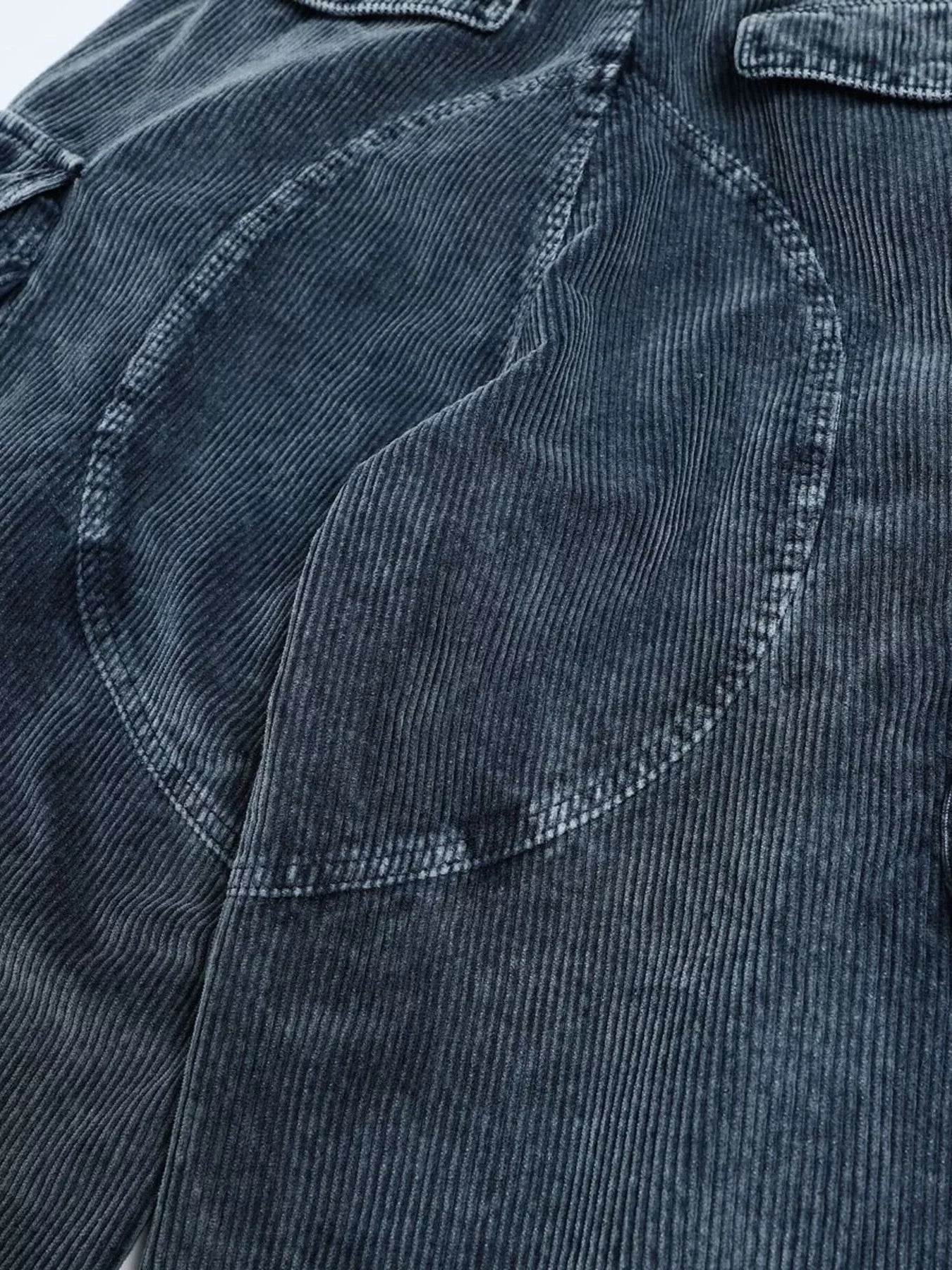 Men's Corduroy Cargo Pants with Multiple Pockets