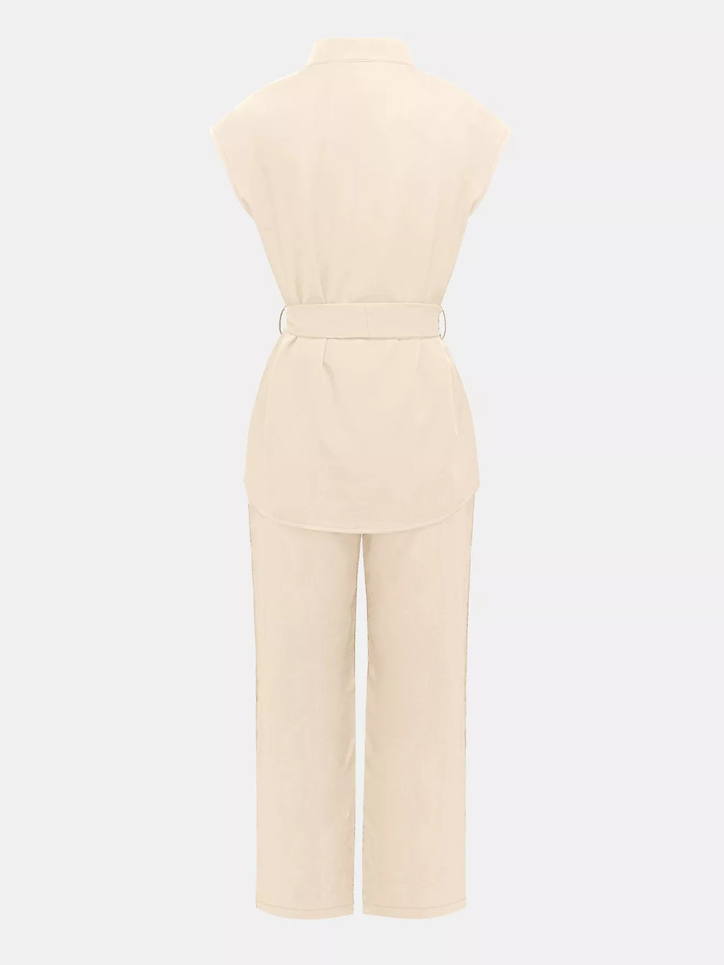 Sleeveless Top and Wide-Leg Pants Set