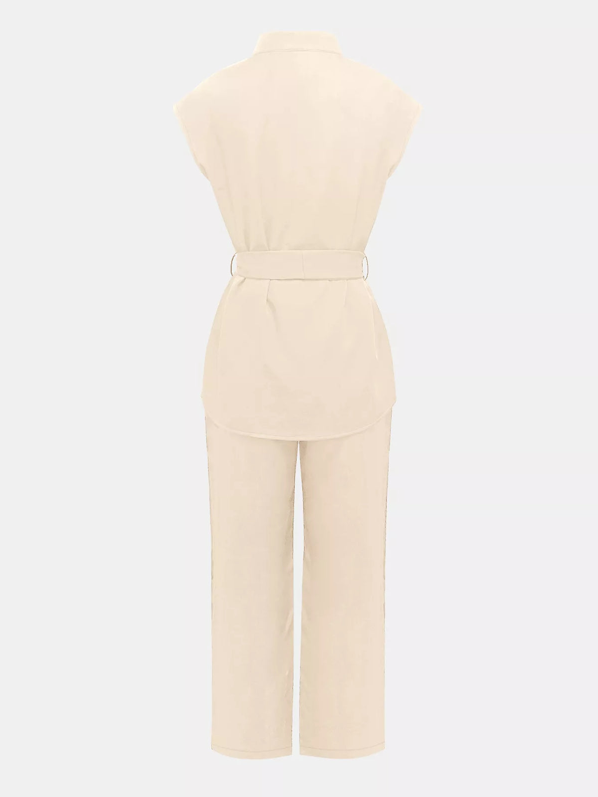 Sleeveless Top and Wide-Leg Pants Set