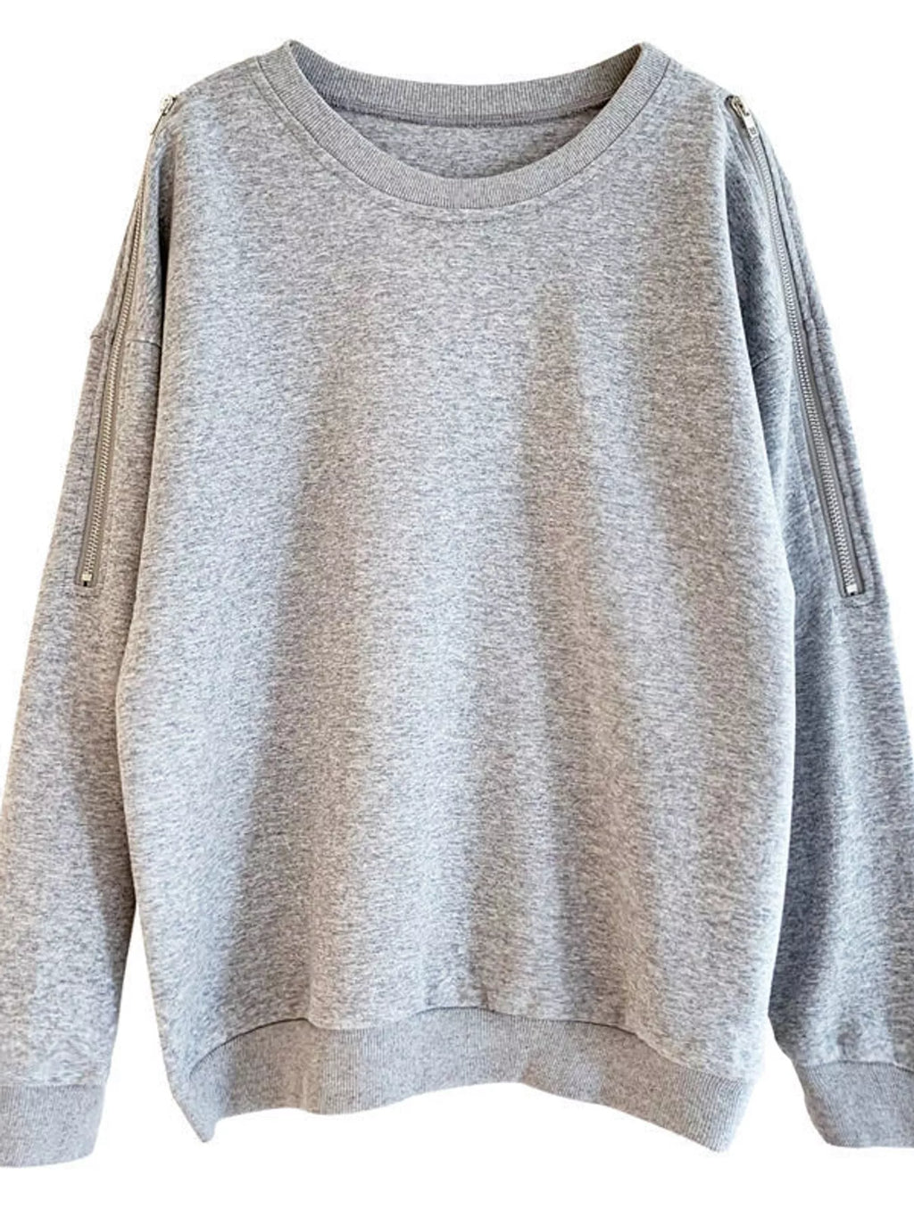 Cold-Shoulder Zipper Detail Sweatshirt