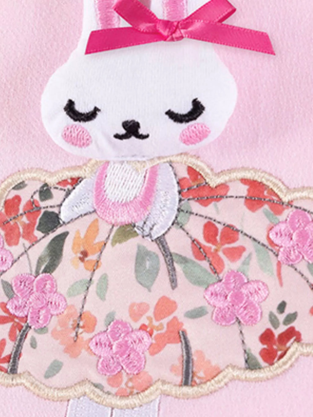 Children's Rabbit Floral Sweatshirt Dress