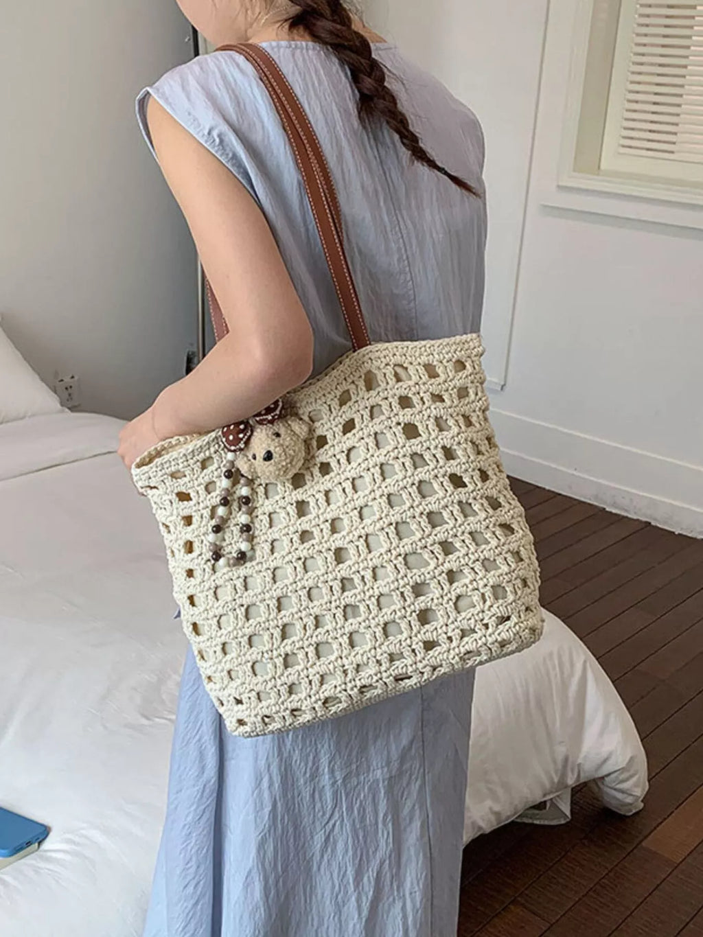 Woven Straw Handbag