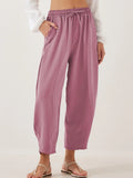 Full Size Drawstring Cropped Jogger Pants Plus Size