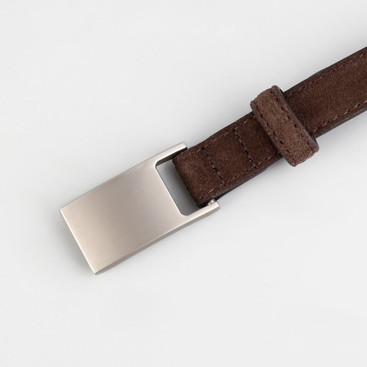 Silver Buckle Skinny Belt