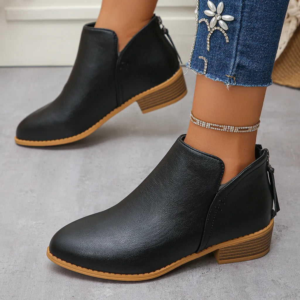 Classic Block Heel Ankle Boots