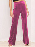 Full Size Velvet Wide Leg Pants Plus Size