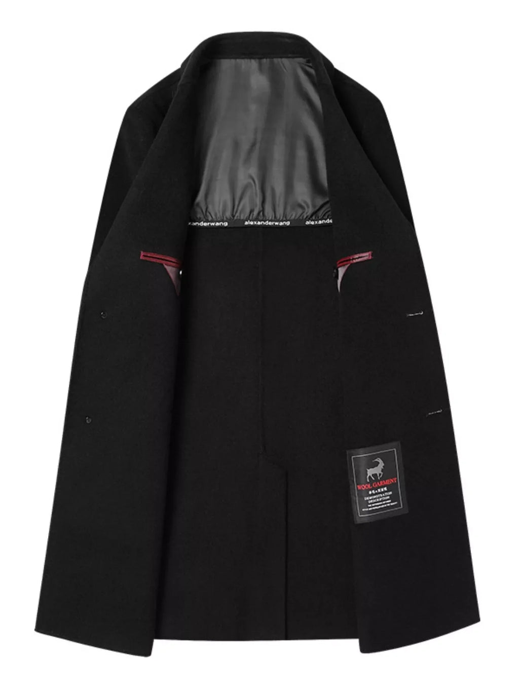 Men's Plus Size Classic Wool Blend Overcoat