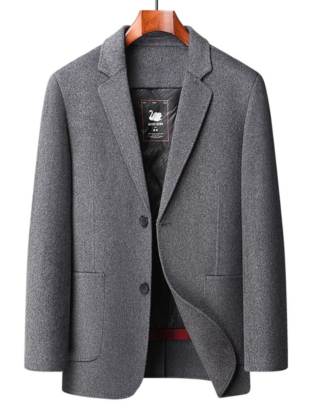 Men's Plus Size Button Up Long Sleeve Coat