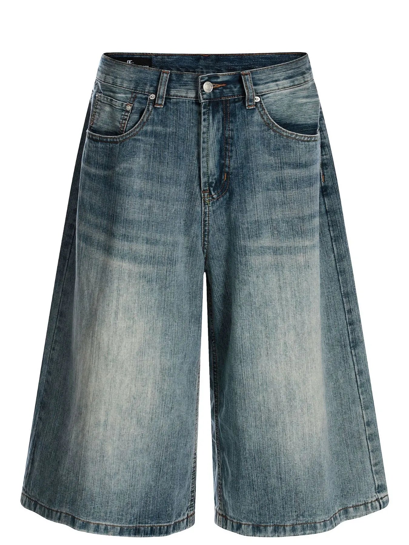 Men's Wide-Leg Denim Shorts