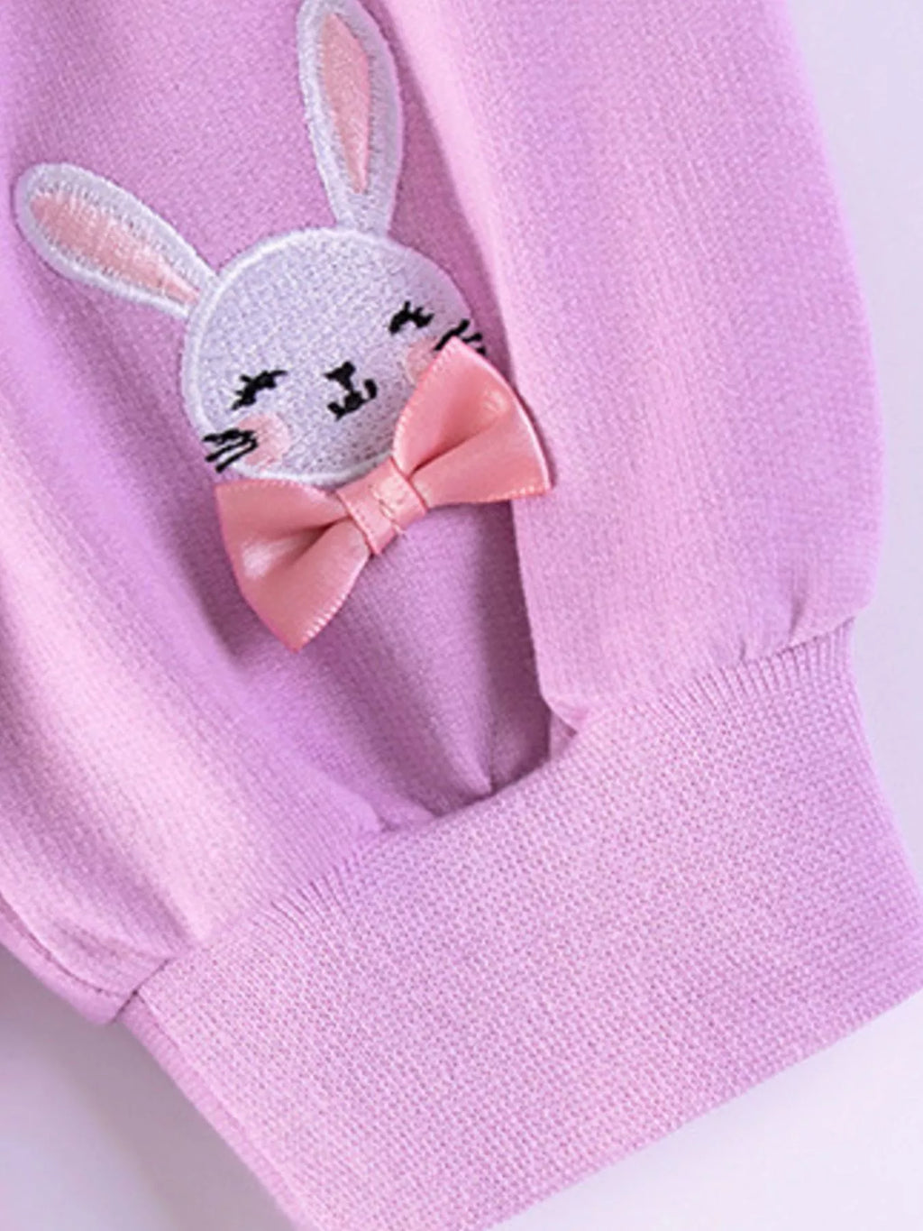 Children's Bunny Embroidered Sweatshirt Tulle Dress