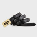Gold Buckle Leather Belt