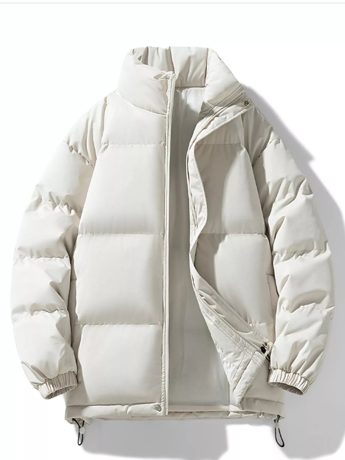 Men's Full Size Padded Stand Collar Winter Coat Plus Size