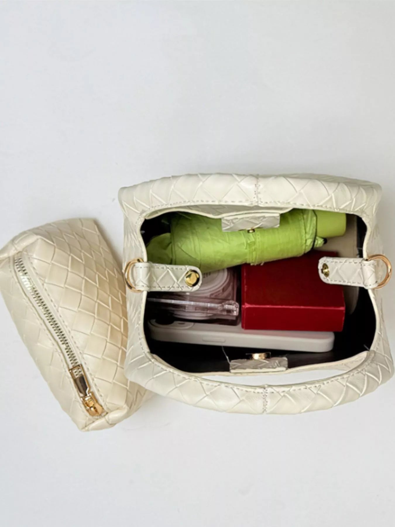 Woven Leather Crossbody Bag