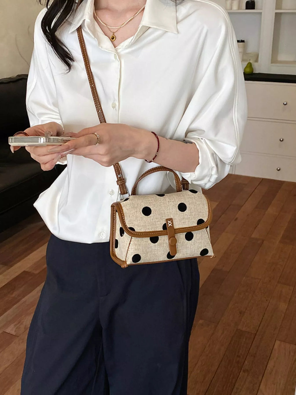 Polka Dot Crossbody Bag