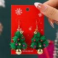 European And American Cross-Border Hot Selling New Christmas Pendant Earrings Cartoon Diamond Alloy Material Christmas Earrings Series Wholesale