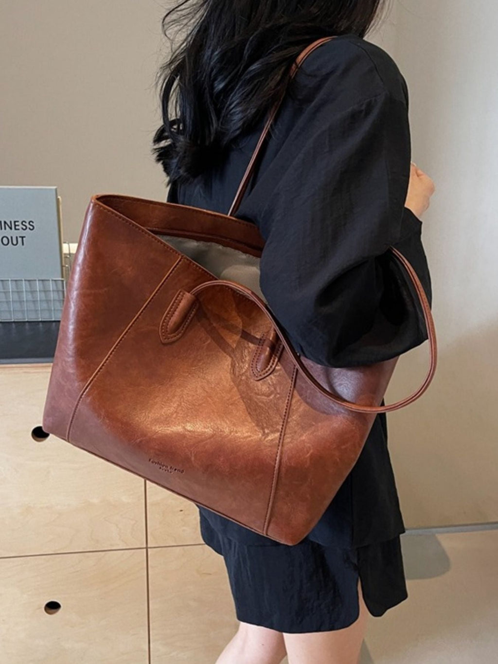 Classic Leather Tote Bag