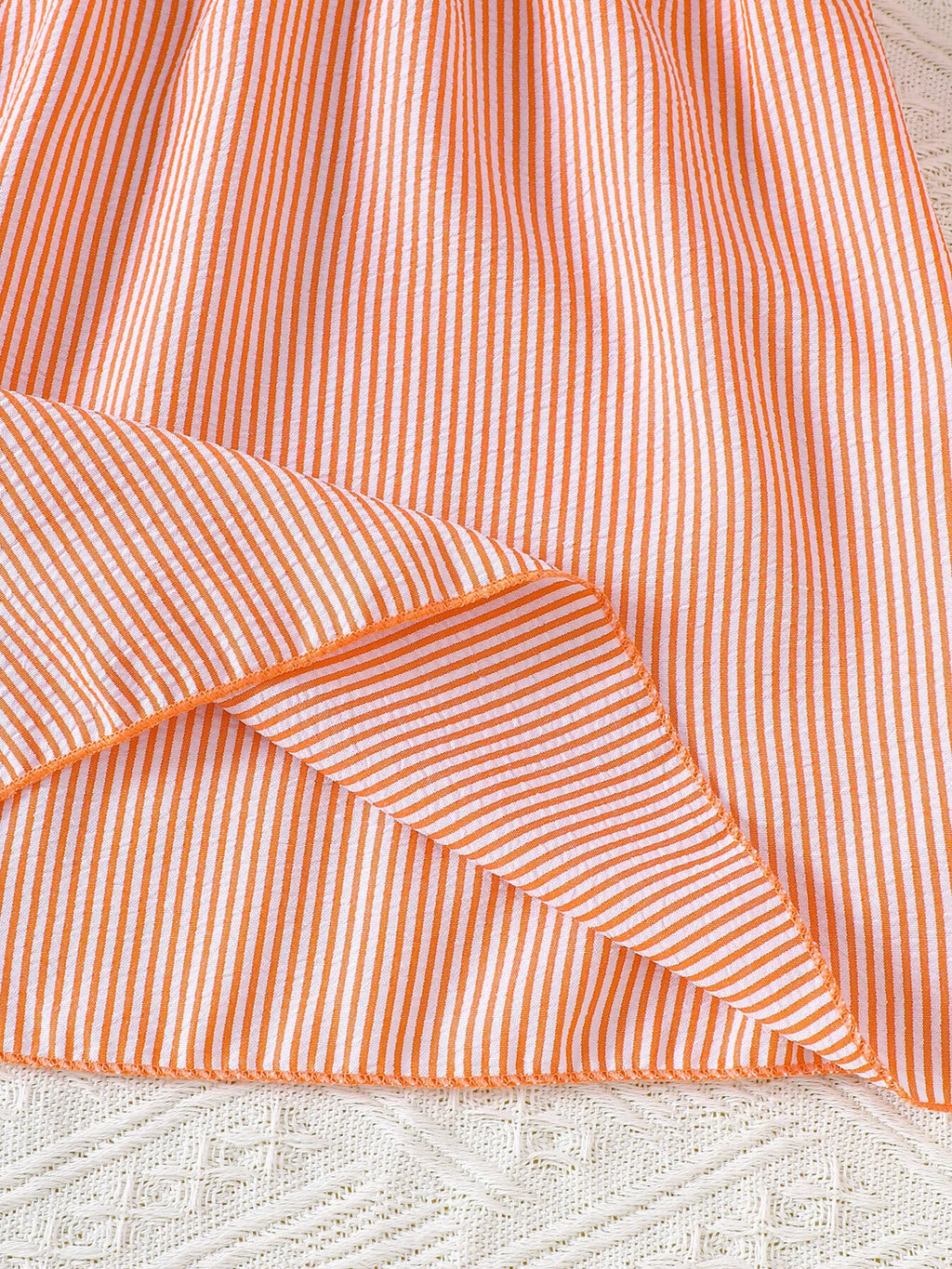 Children's Embroidered Striped Dress