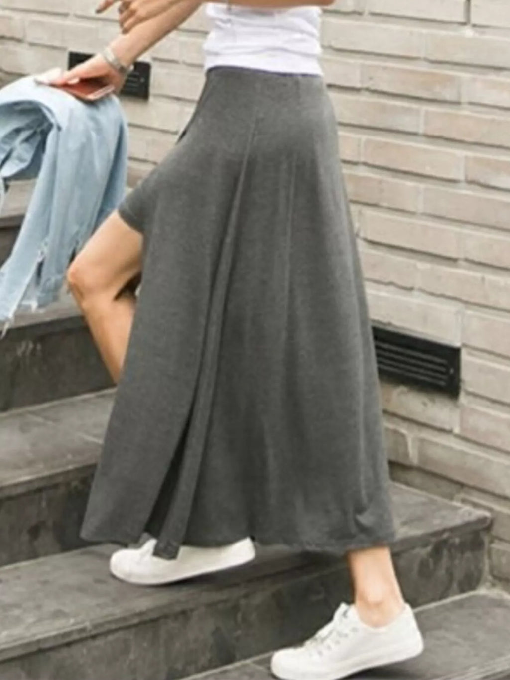 A-Line Slit Maxi Skirt