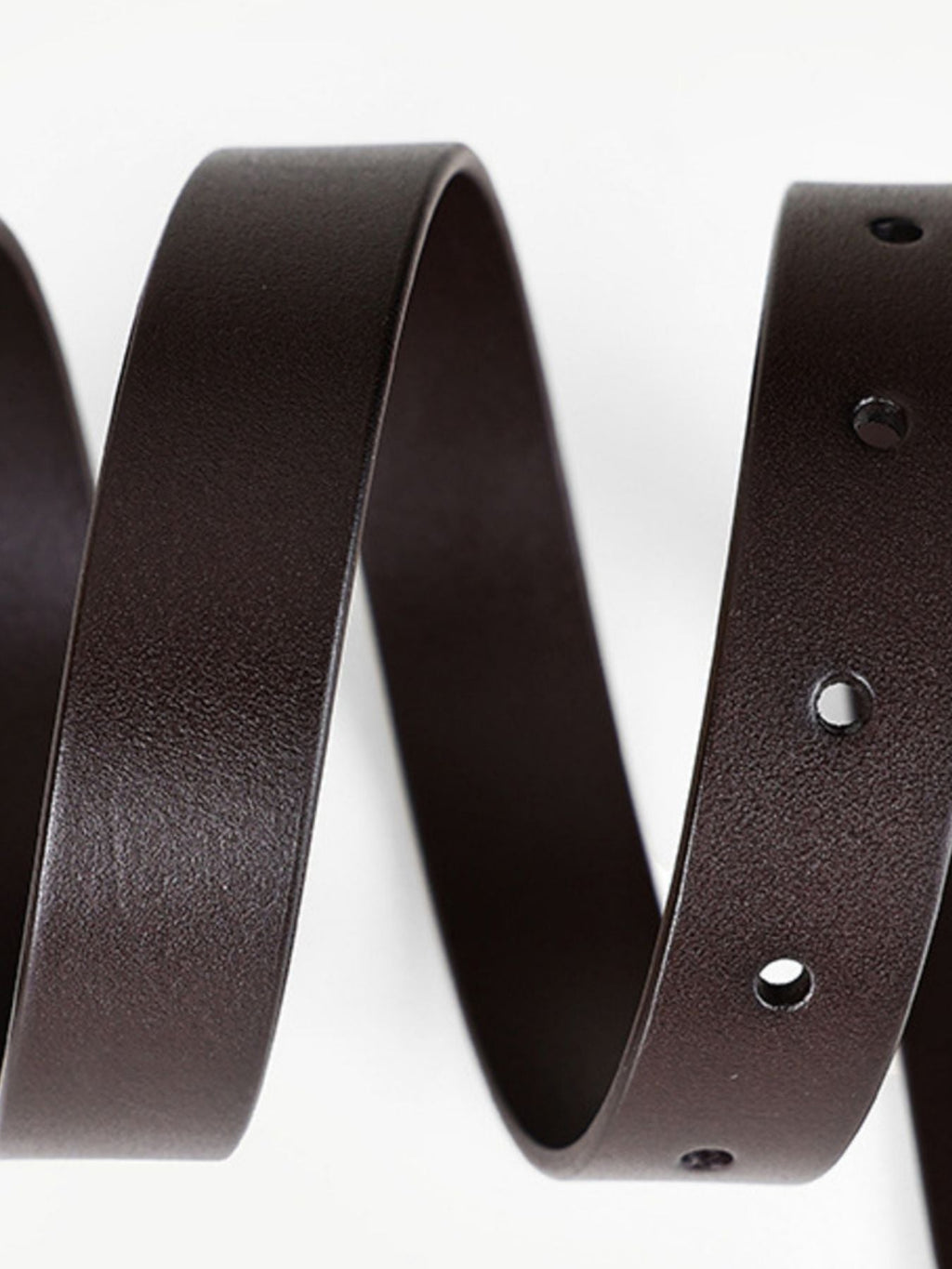 Leather Belt with Golden Buckle