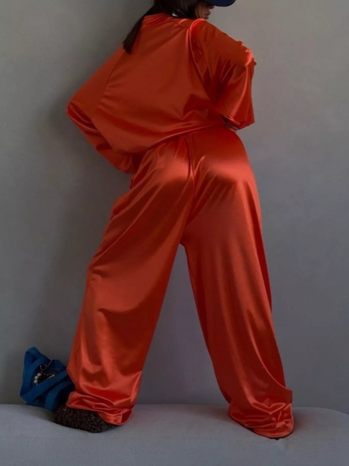 Zip Up Raglan Sleeve Jacket and Pants Set